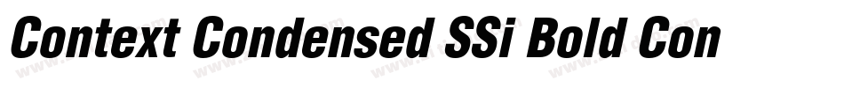 Context Condensed SSi Bold Condensed字体转换